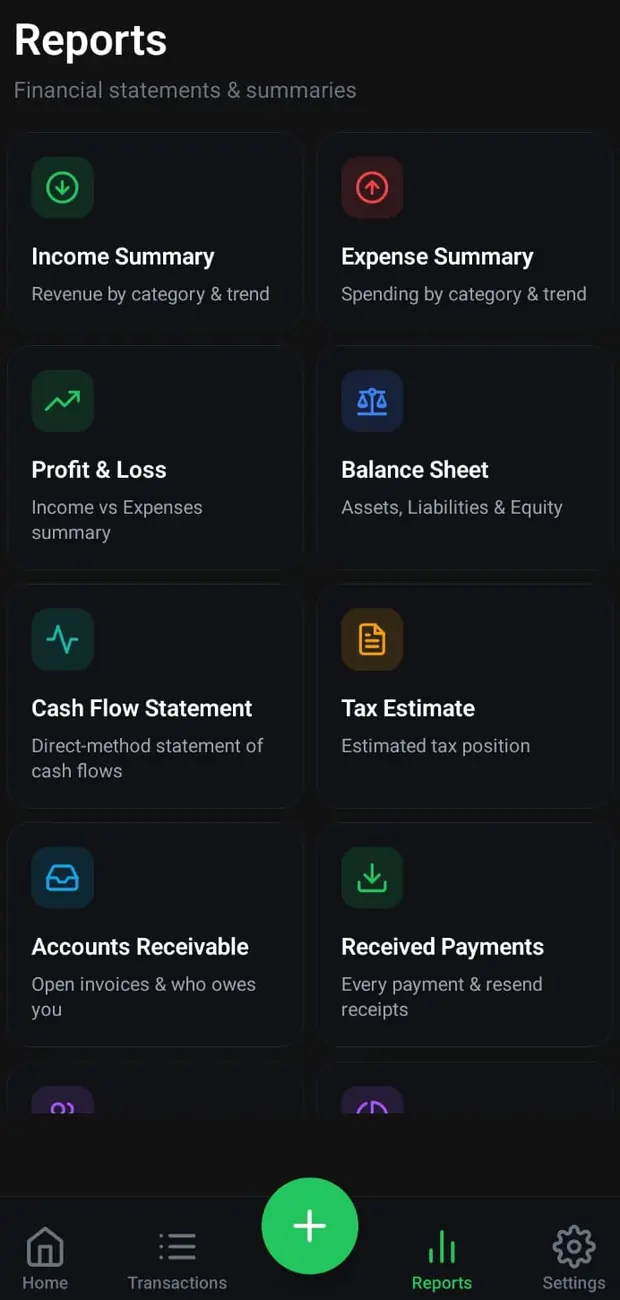 Financial reports