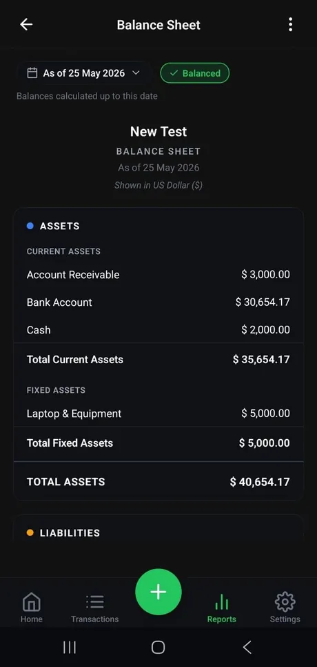 Balance Sheet