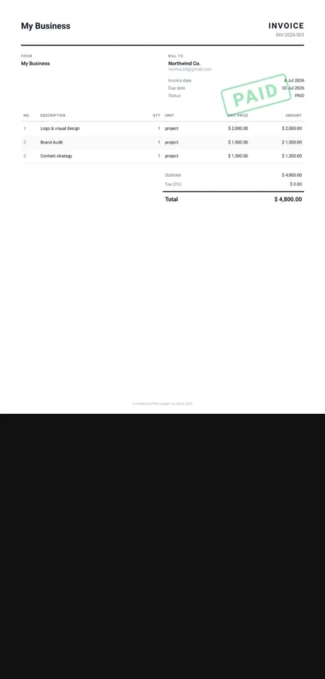 Create and send invoices
